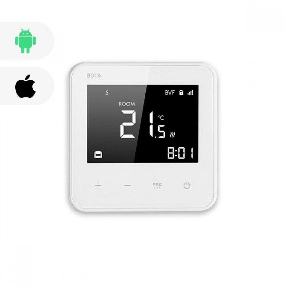 WiFi programmable thermostat with sensor for heated floors BVF-801