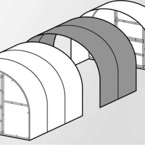 Extension 2m for greenhouse BALTIC LT with polycarbonate