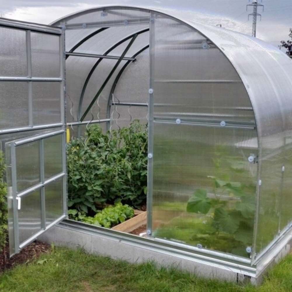 Greenhouse KLASIKA 6 (3x2m) with bases and polycarbonate