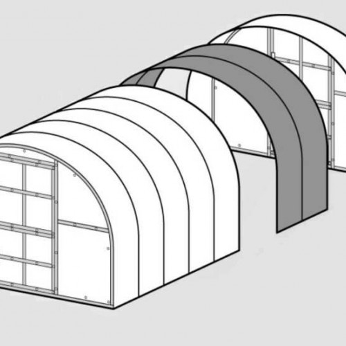 Extension 2m for greenhouse KLASIKA with polycarbonate