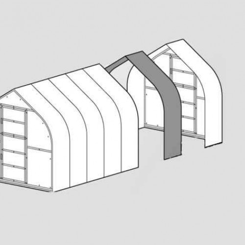 Extension 2m for greenhouse Klasika Standard with polycarbonate