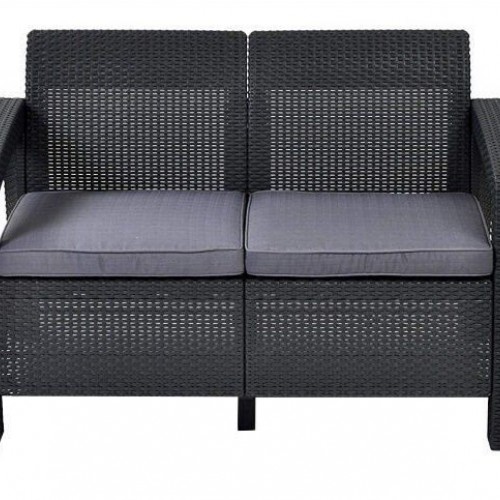 Double sofa KETER CORFU LOVE SEAT graphite gray