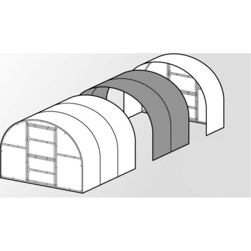 Greenhouse Baltic LT Plus extension 3x2m with 4/6mm polycarbonate