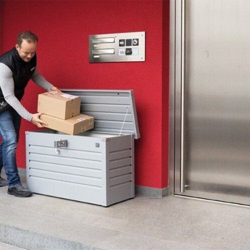 Посылочный ящик - PAKET BOX металлический темно-серый 101x46x61 см (195L), темно-серый металлик