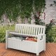 KETER Garden bench - storage box PATIO 227L, white / brown