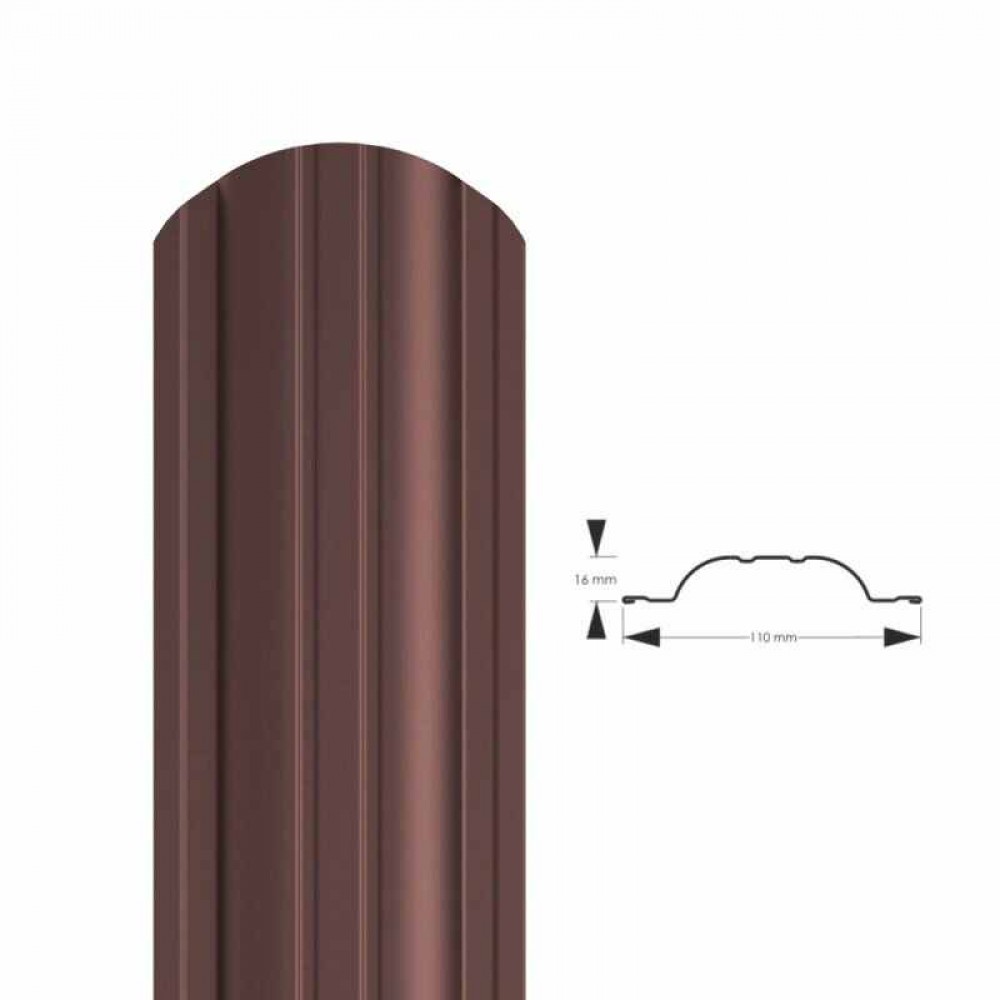 Profilēta metāla žoga štaketas Polo PMx2 1350mm