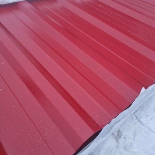 Metal cover T18 E trapezoidal, 0.4mm 2000x1185mm PS RAL3011 Red