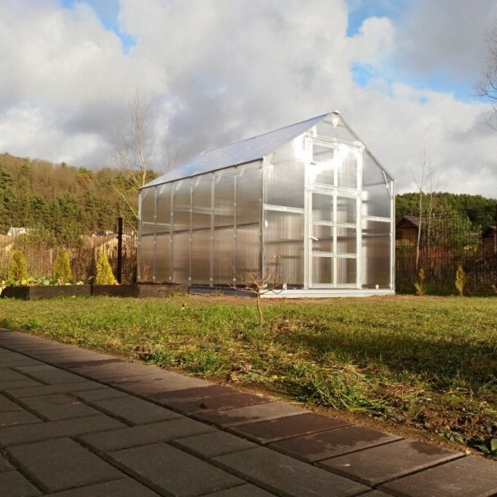 Greenhouse KLASIKA HOUSE 2 with foundation 2,35x2,12 m with 6mm polycarbonate