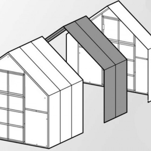 Вставка 2м для теплицы KLASIKA HOUSE с покрытием из поликарбоната 6мм