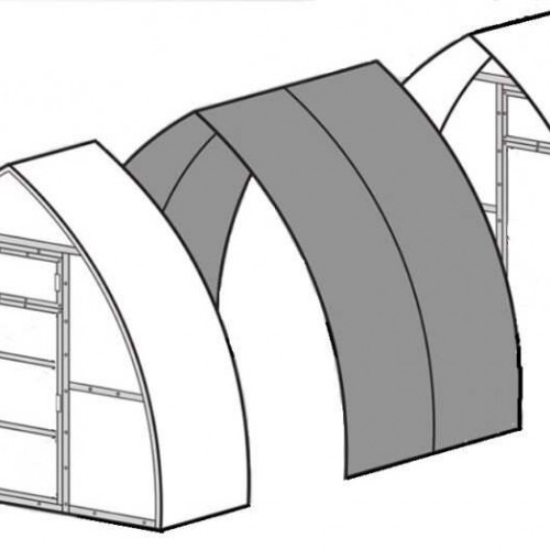 Extension 2m for greenhouse ARROW with 4/6mm polycarbonate (in box)