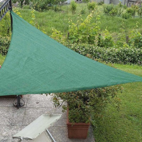 Треугольная сетка для защиты от солнца SUNSHINE KIT 3x3x3м, зеленая