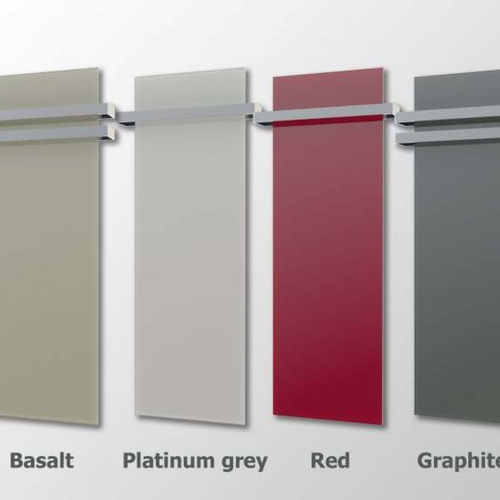 Glass radiant heating panels ECOSUN GS, Platinum grey