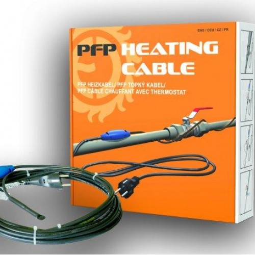 Heating cable for pipes and gutters, PFP