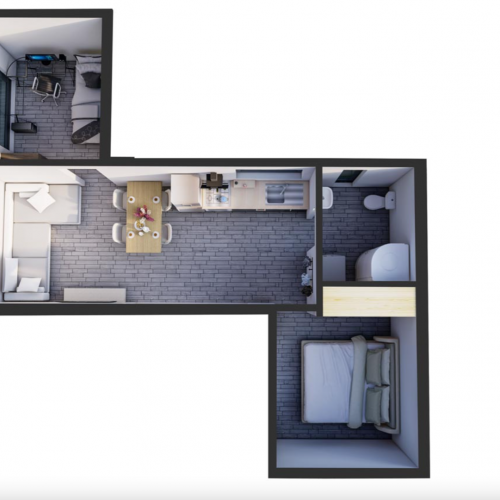 Lokijs Plus - 2 bedrooms, 1 bathroom, 45m2