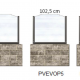 Модульные ветрозащитные экраны для стены Parigi Evolution для открытых площадок
