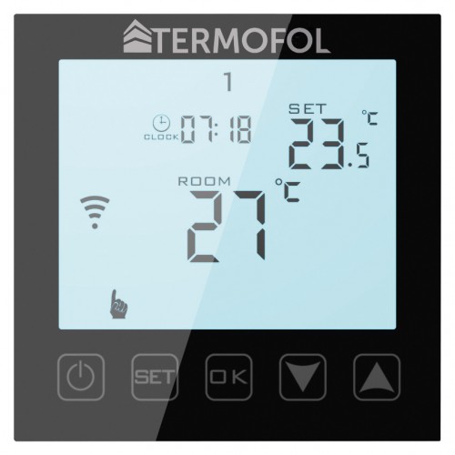 Терморегулятор Termofol TF-WIFI чёрный-белый