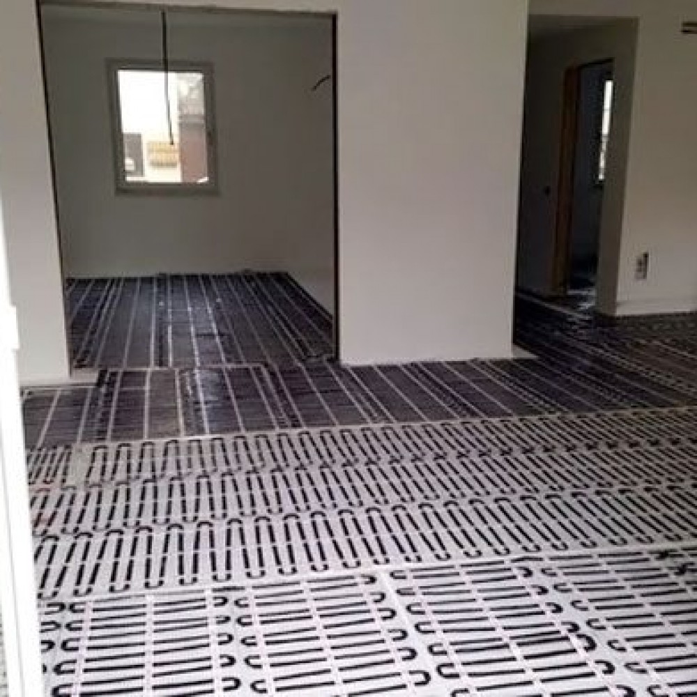 Oglekļa šķiedras infrasarkanās grīdas apkures kabeļu paklājs WARMSET Black Mat 100W/m2 vannas istabām, zem flīzēm