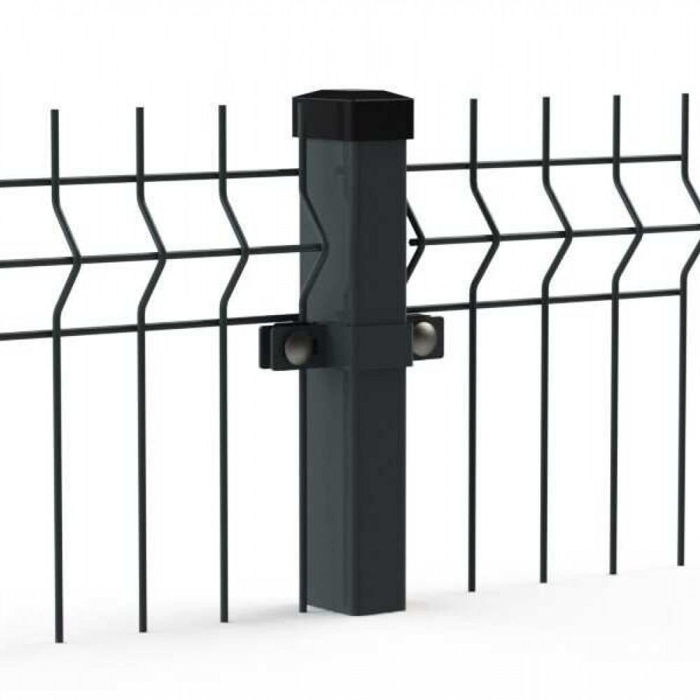 Панельный забор 3D 2,5x1,53 м (200x50мм), d-3/4, ZN + RAL зеленый, серый, коричневый