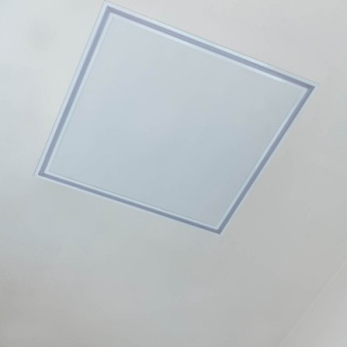 Heating panel ECORA TLED with LED integrated into the aluminium frame for mounting into ceilings